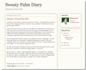 Sweaty Palms Diary