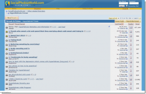 Hyperhidrosis Forum - SocialPhobiaWorld.com